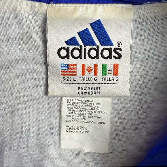 Y2K Adidas Blue Track Jacket Windbreaker | Zip Front - Picture 9 of 10